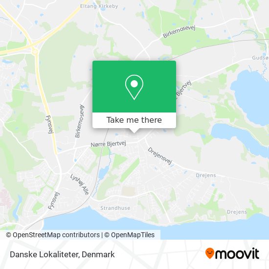 Danske Lokaliteter map