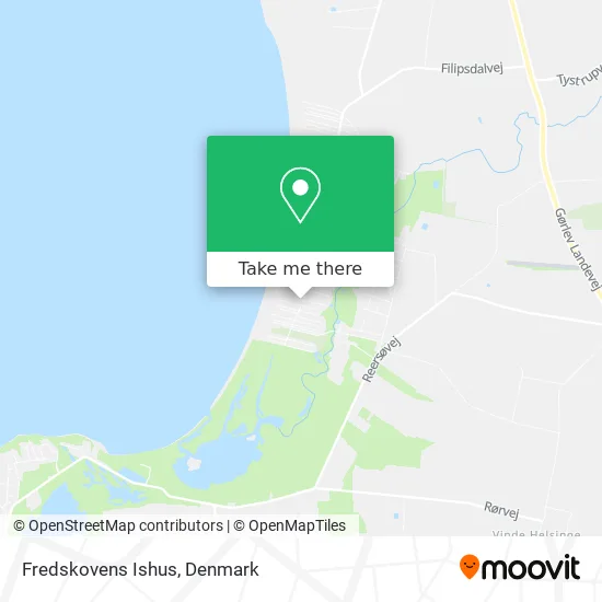 Fredskovens Ishus map