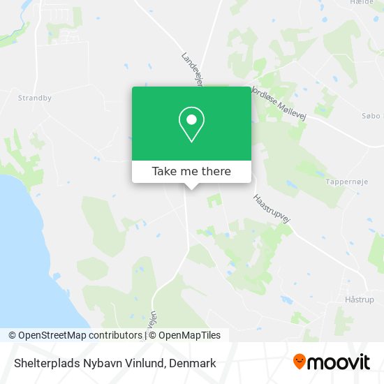 Shelterplads Nybavn Vinlund map