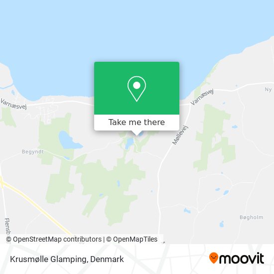 Krusmølle Glamping map