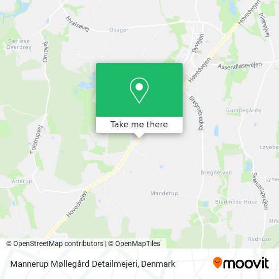 Mannerup Møllegård Detailmejeri map