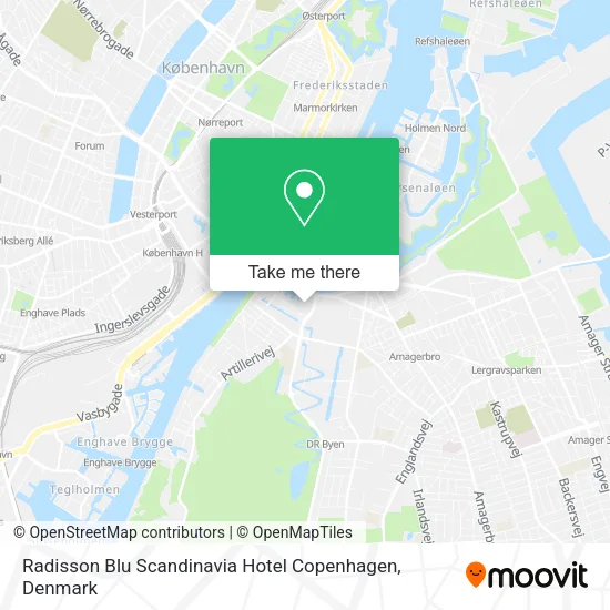 Radisson Blu Scandinavia Hotel Copenhagen map