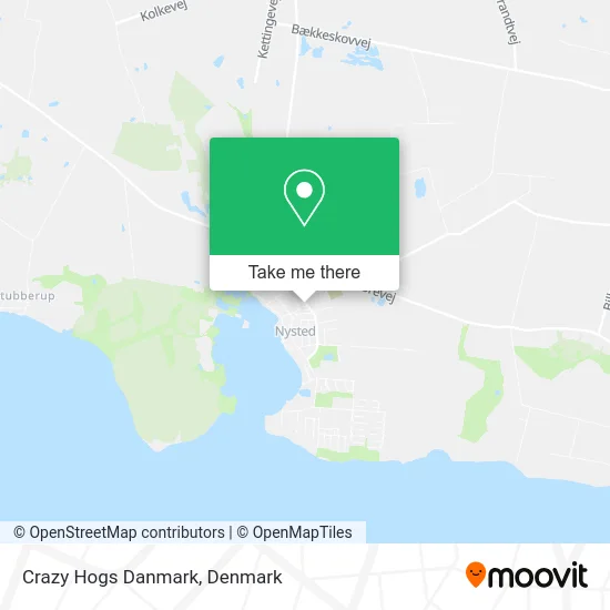 Crazy Hogs Danmark map