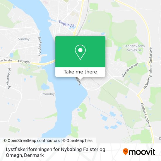 Lystfiskeriforeningen for Nykøbing Falster og Omegn map