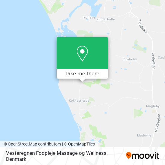 Vesteregnen Fodpleje Massage og Wellness map