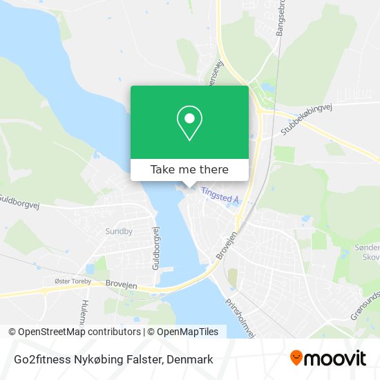 Go2fitness Nykøbing Falster map