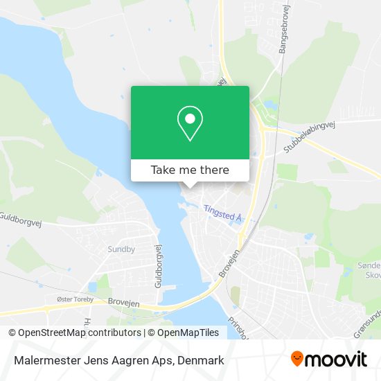 Malermester Jens Aagren Aps map