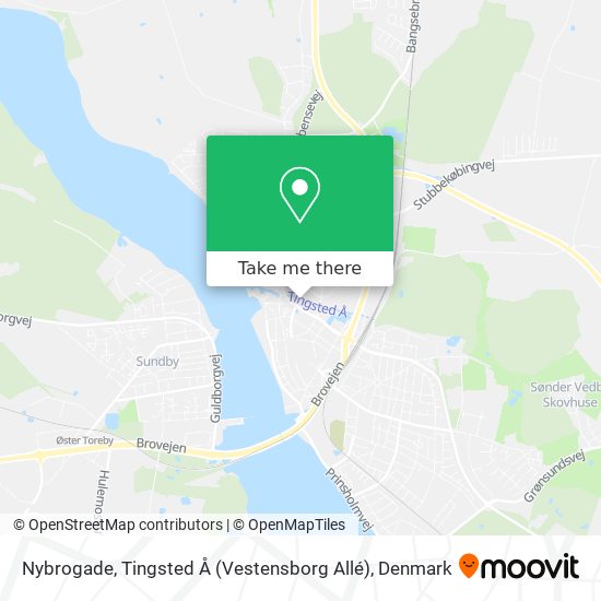 Nybrogade, Tingsted Å (Vestensborg Allé) map