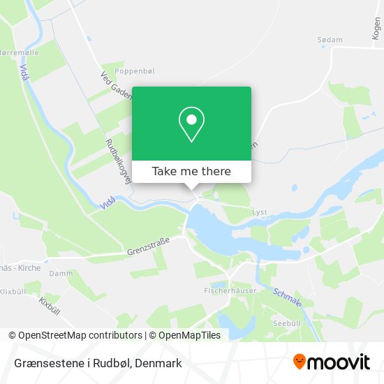 Grænsestene i Rudbøl map