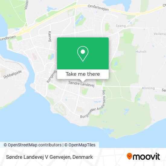 Søndre Landevej V Genvejen map