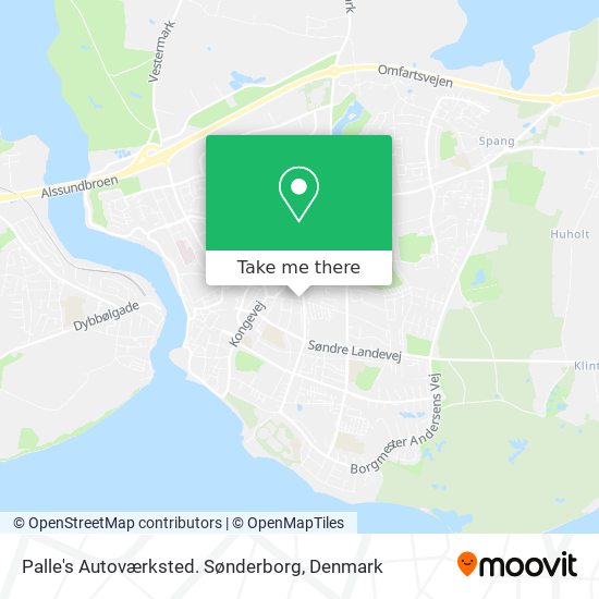 Palle's Autoværksted. Sønderborg map
