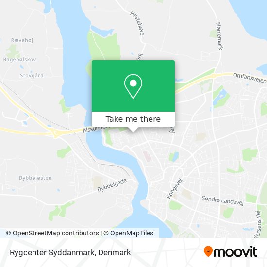 Rygcenter Syddanmark map
