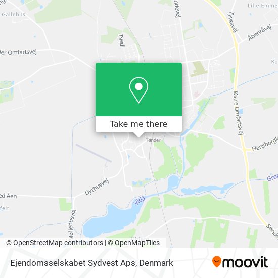 Ejendomsselskabet Sydvest Aps map