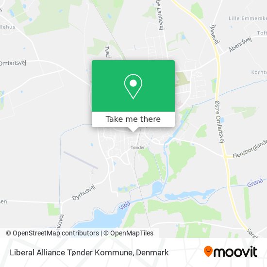 Liberal Alliance Tønder Kommune map