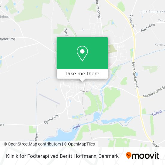 Klinik for Fodterapi ved Beritt Hoffmann map