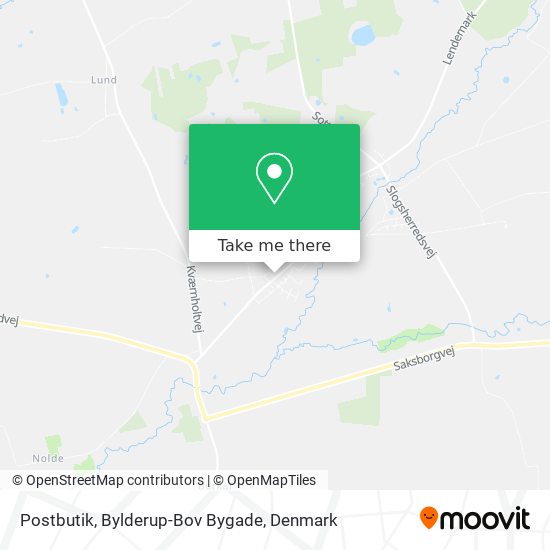 Postbutik, Bylderup-Bov Bygade map