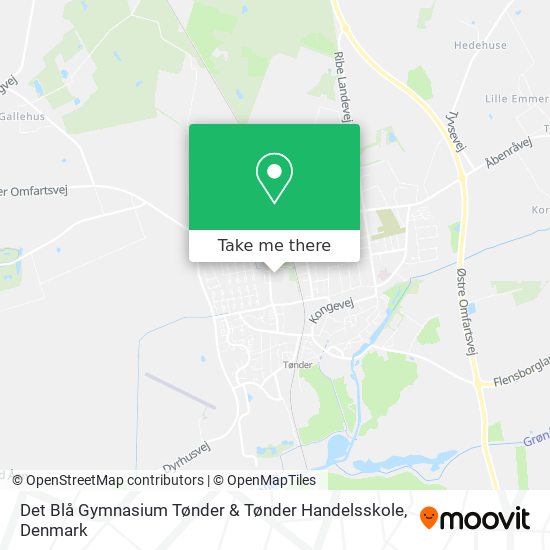 Det Blå Gymnasium Tønder & Tønder Handelsskole map