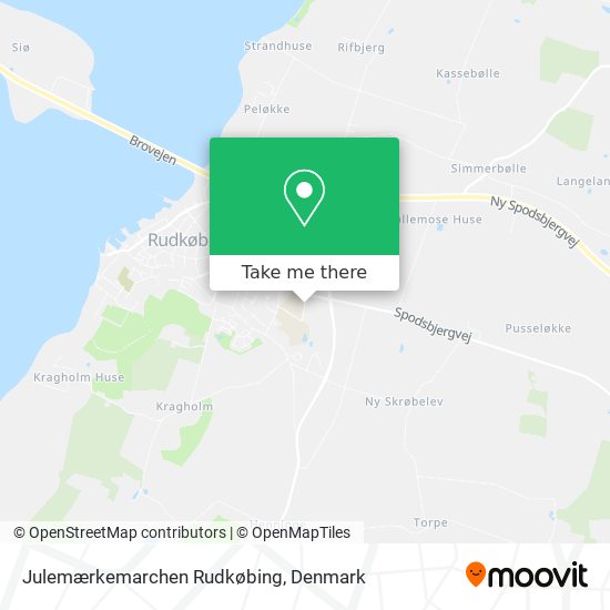 Julemærkemarchen Rudkøbing map