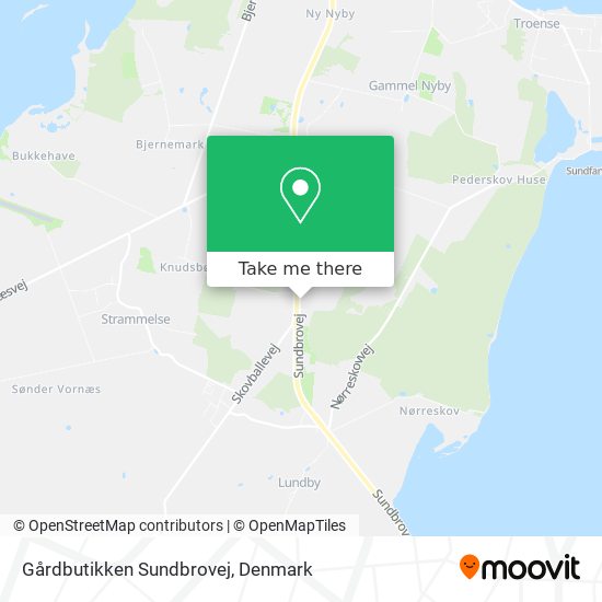 Gårdbutikken Sundbrovej map