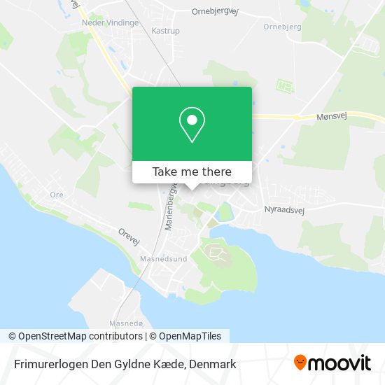 Frimurerlogen Den Gyldne Kæde map