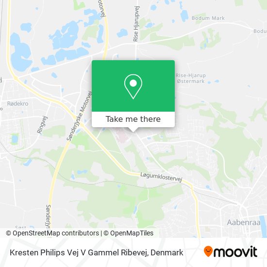 Kresten Philips Vej V Gammel Ribevej map