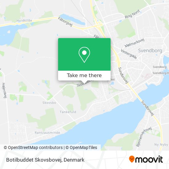 Botilbuddet Skovsbovej map