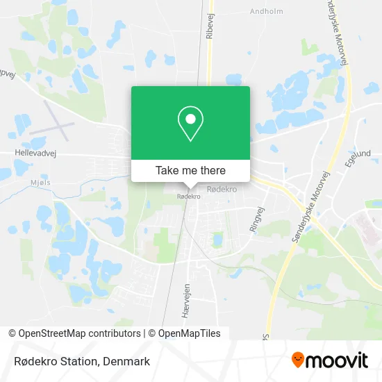 Rødekro Station map