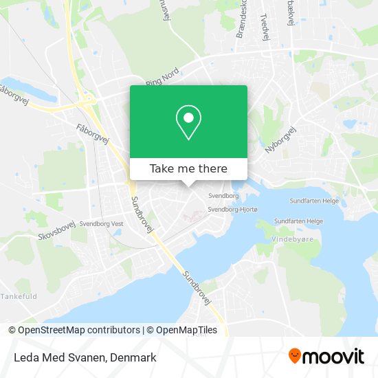 Leda Med Svanen map