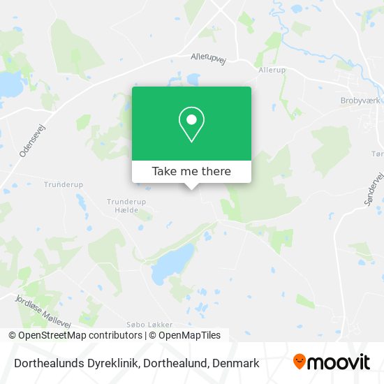 Dorthealunds Dyreklinik, Dorthealund map