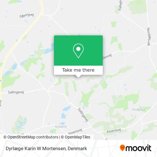 Dyrlæge Karin W Mortensen map