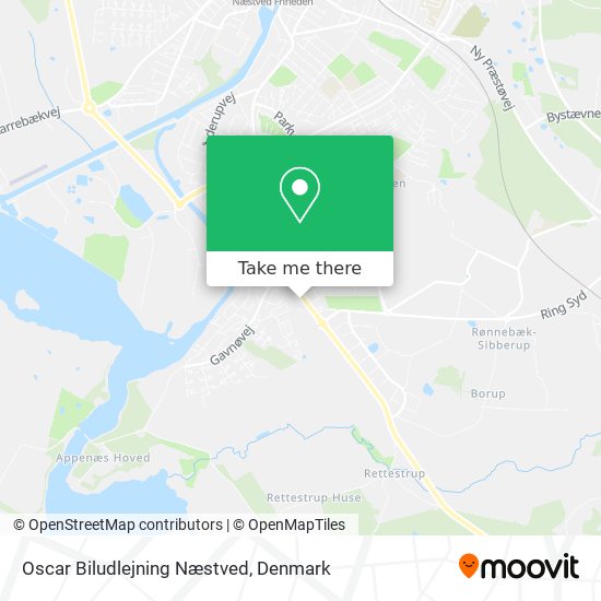 Oscar Biludlejning Næstved map