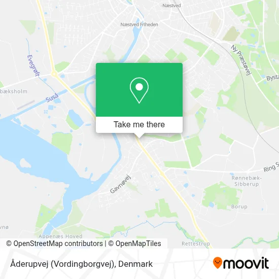 How to Get to Åderupvej (Vordingborgvej) in Næstved by Bus or Train?