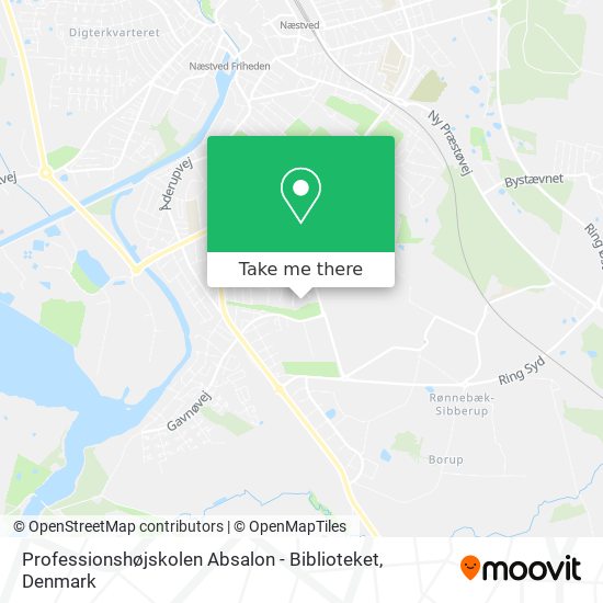 Professionshøjskolen Absalon - Biblioteket map