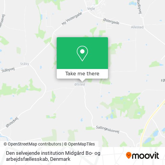 Den selvejende institution Midgård Bo- og arbejdsfællesskab map