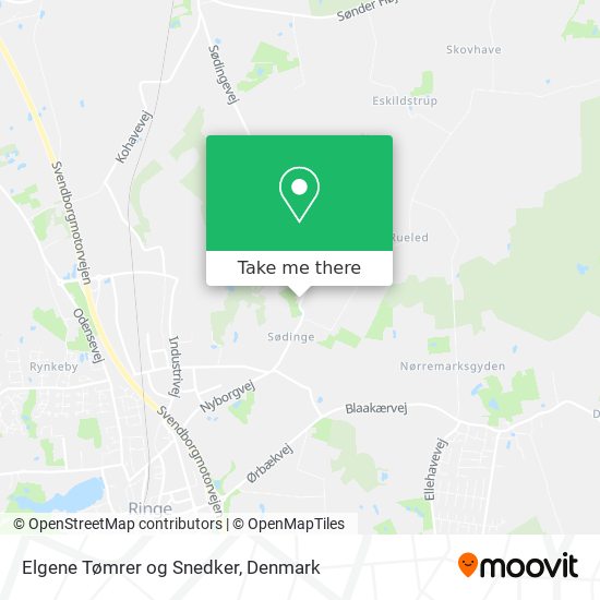 Elgene Tømrer og Snedker map