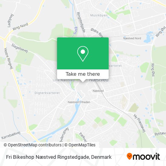 Fri Bikeshop Næstved Ringstedgade map
