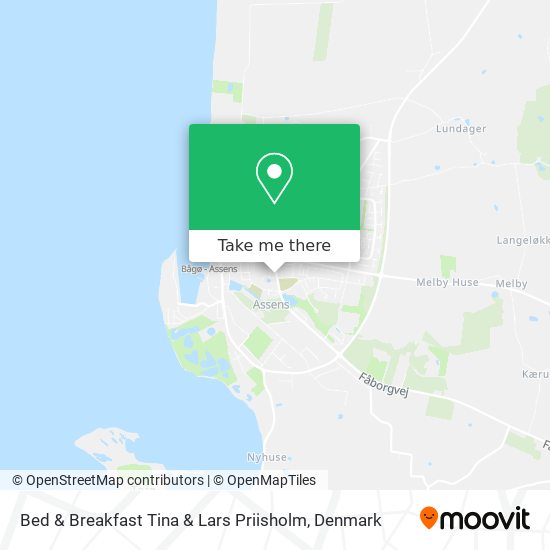 Bed & Breakfast Tina & Lars Priisholm map