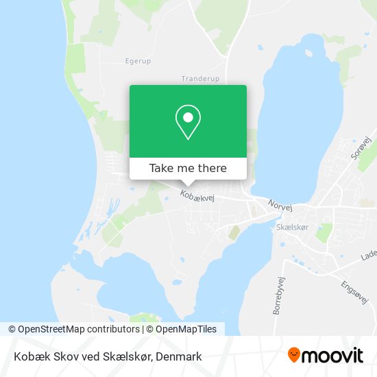 Kobæk Skov ved Skælskør map