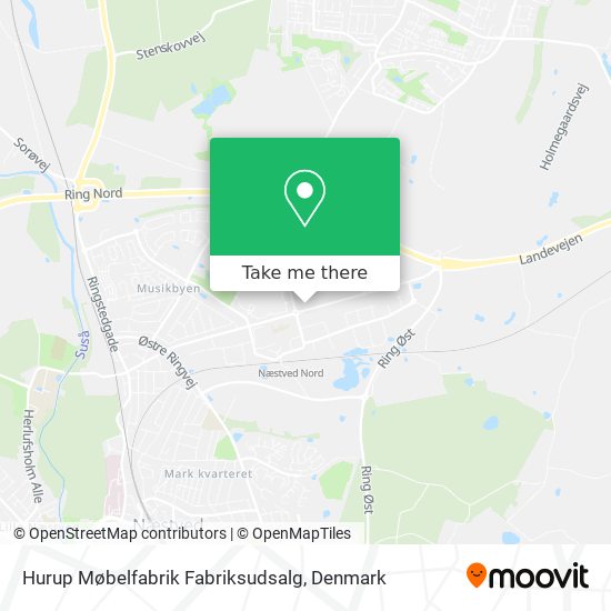 Hurup Møbelfabrik Fabriksudsalg map