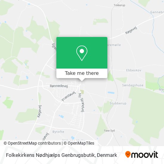 Folkekirkens Nødhjælps Genbrugsbutik map