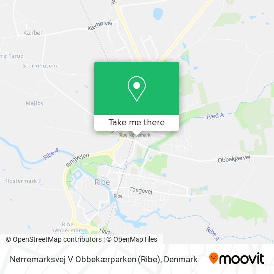 Nørremarksvej V Obbekærparken (Ribe) map