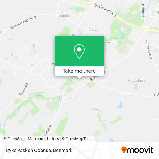 Cykelvasken Odense map