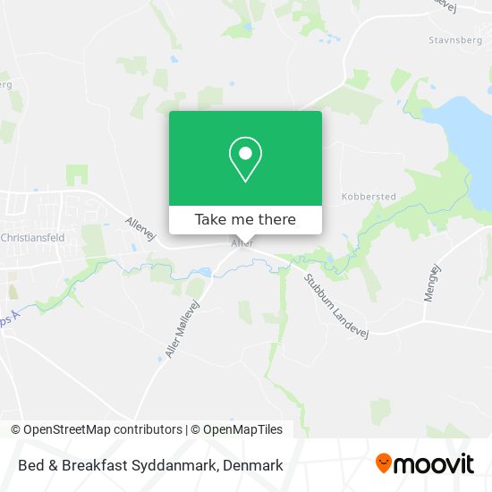 Bed & Breakfast Syddanmark map