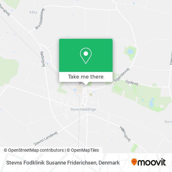 Stevns Fodklinik Susanne Friderichsen map