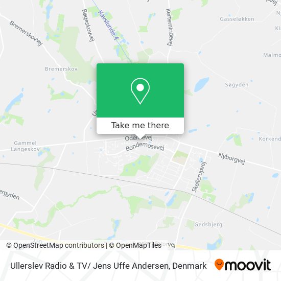 Ullerslev Radio & TV/ Jens Uffe Andersen map