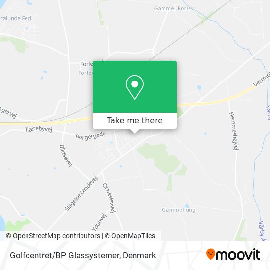 Golfcentret/BP Glassystemer map