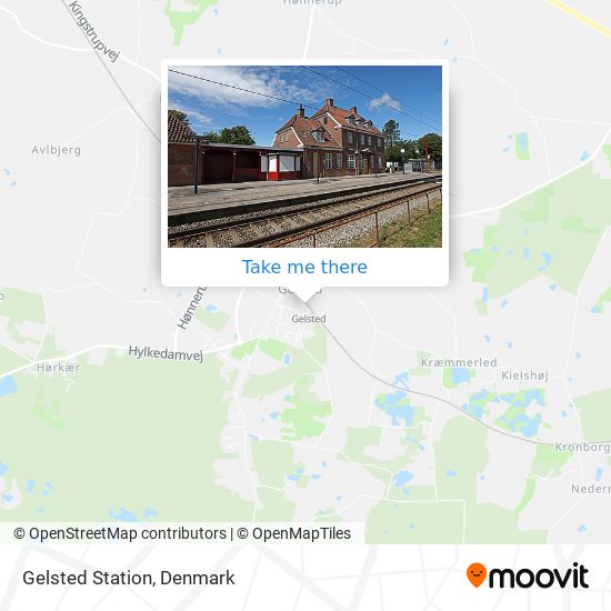 Gelsted Station map