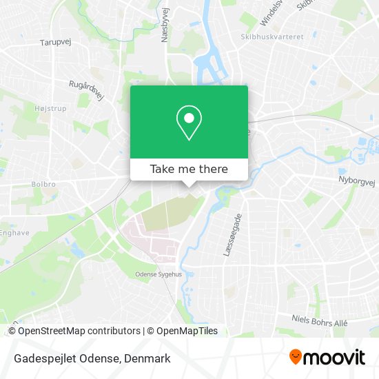 Gadespejlet Odense map