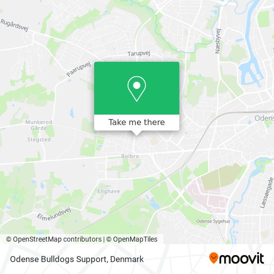 Odense Bulldogs Support map