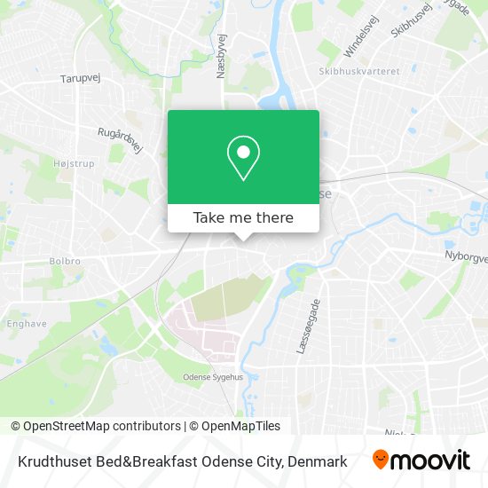 Krudthuset Bed&Breakfast Odense City map